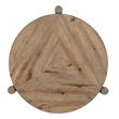 Bowery Hill Round End Table with Wood and Metal in Natural Finish