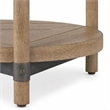 Bowery Hill Round End Table with Wood and Metal in Natural Finish
