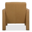 Bowery Hill Modern Brown Leather Accent Chair with Open Arm Frame