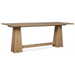 Bowery Hill Flip-Top Console Table in Light Wood with Oak Finish