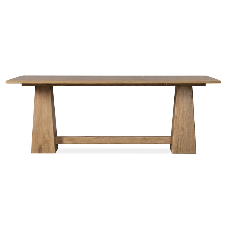 Bowery Hill Flip-Top Console Table in Light Wood with Oak Finish