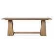 Bowery Hill Flip-Top Console Table in Light Wood with Oak Finish