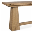 Bowery Hill Flip-Top Console Table in Light Wood with Oak Finish