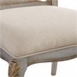 Bowery Hill Desk Office Chair in Silver Leaf with Linen Upholstery