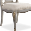 Bowery Hill Desk Office Chair in Silver Leaf with Linen Upholstery