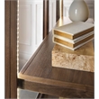 Bowery Hill Glass Door Display Cabinet in Medium Wood Finish