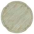 Bowery Hill Round Cocktail Table in Pistachio Pine Wood with Twist Leg Design