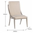 Bowery Hill Affinity Slope Side Chair in Kurtz Linen and Greige Oak Frame