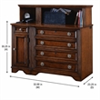 Bowery Hill Wooden Lateral File Cabinet with Locks in Medium Cherry