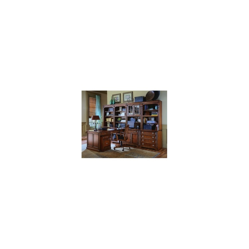 Bowery Hill Wooden Lateral File Cabinet with Locks in Medium Cherry
