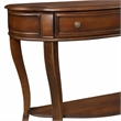 Bowery Hill Wooden Sofa Table with Drawer and Shelf in Cherry Finish