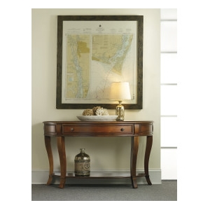 Bowery Hill Wooden Sofa Table with Drawer and Shelf in Cherry Finish
