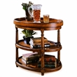 Bowery Hill Two Tier Oval Accent Table with Wood Construction