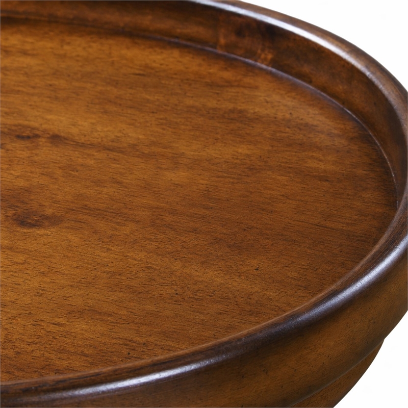 Bowery Hill Two Tier Oval Accent Table with Wood Construction
