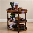 Bowery Hill Two Tier Oval Accent Table with Wood Construction