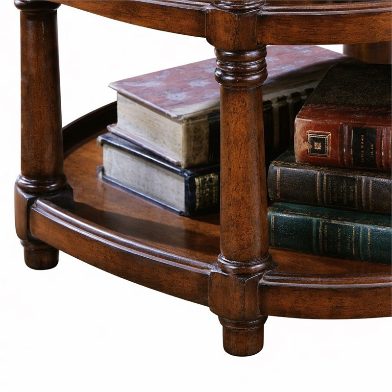 Bowery Hill Two Tier Oval Accent Table with Wood Construction