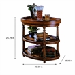 Bowery Hill Two Tier Oval Accent Table with Wood Construction