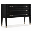 Bowery Hill Rowan Accent Chest with 3 Drawers in Black Finish