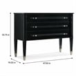 Bowery Hill Rowan Accent Chest with 3 Drawers in Black Finish