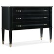 Bowery Hill Rowan Accent Chest with 3 Drawers in Black Finish