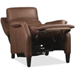 Bowery Hill Wrenn Power Recliner with USB Port in Brown Leather