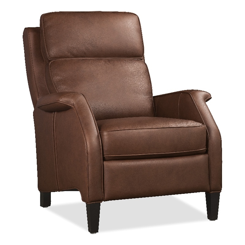 Bowery Hill Wrenn Power Recliner with USB Port in Brown Leather