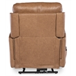 Bowery Hill Power Leather Recliner with Lift and Adjustable Features in Brown