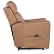 Bowery Hill Power Leather Recliner with Lift and Adjustable Features in Brown