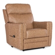 Bowery Hill Power Leather Recliner with Lift and Adjustable Features in Brown