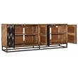 Bowery Hill Swirl Entertainment Console with Ventilated Panel in Medium Natural