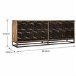 Bowery Hill Swirl Entertainment Console with Ventilated Panel in Medium Natural