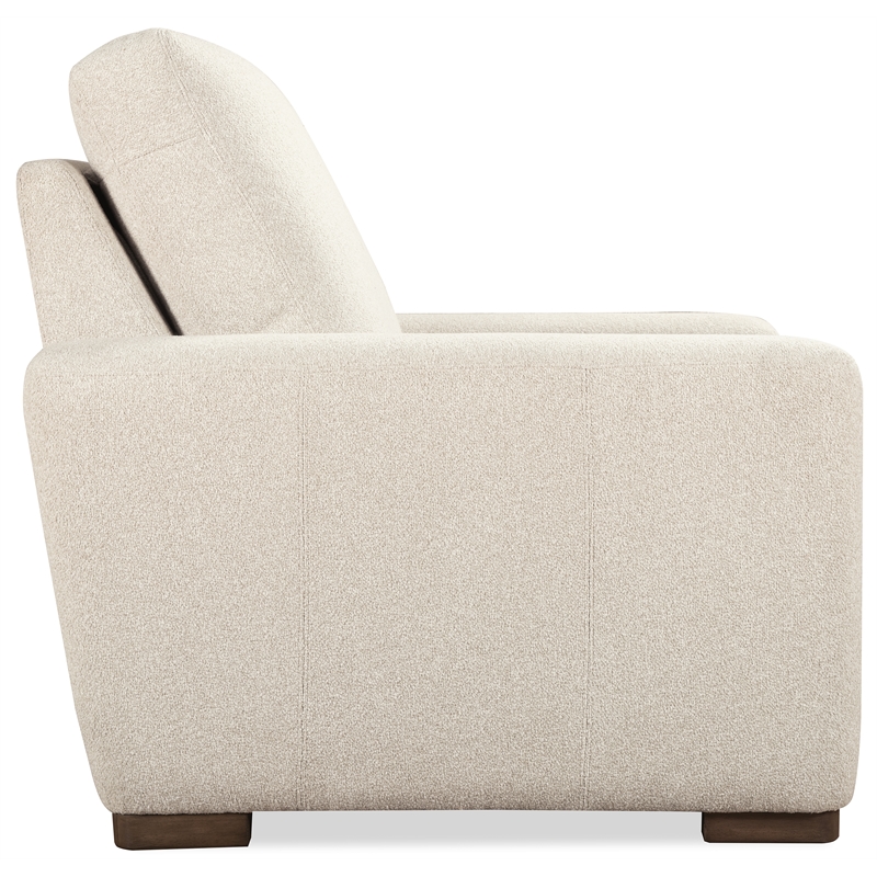 Bowery Hill Power Recliner with Headrest Control in Beige Upholstery