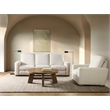 Bowery Hill Power Recliner with Headrest Control in Beige Upholstery