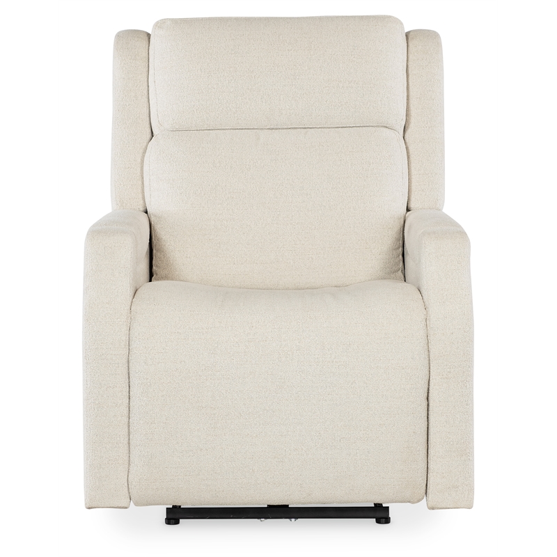 Bowery Hill Cream Fabric Zero Gravity Power Recliner with Headrest & USB
