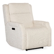 Bowery Hill Cream Fabric Zero Gravity Power Recliner with Headrest & USB