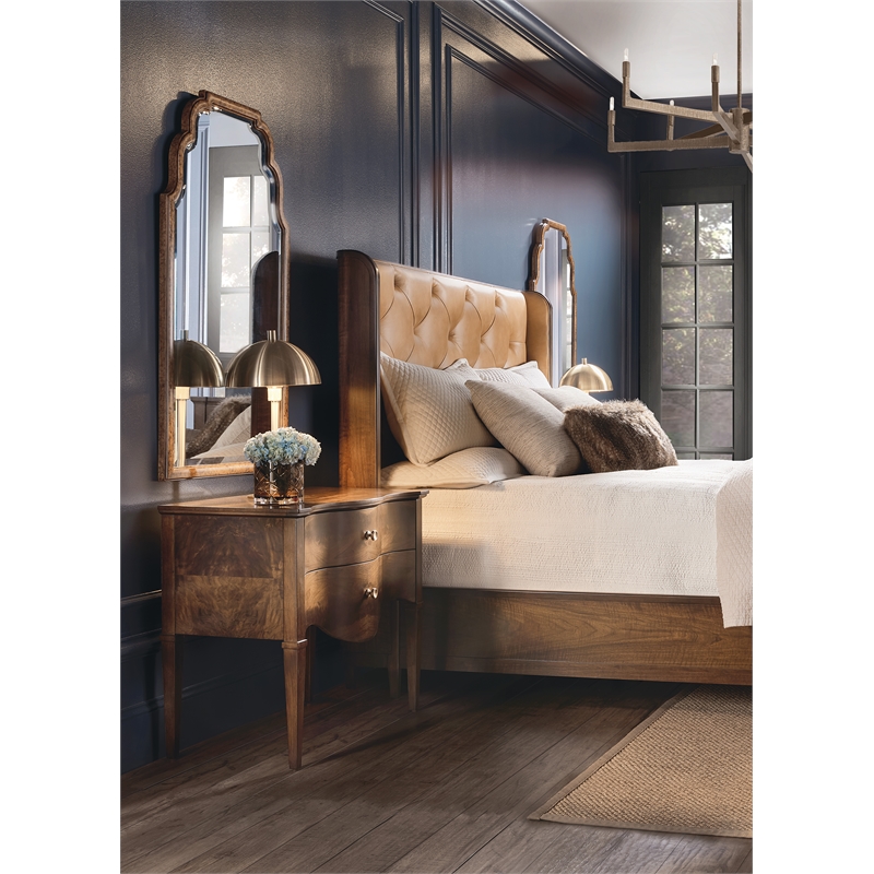 Bowery Hill Archives Tall Mirror with Natural Wood Frame