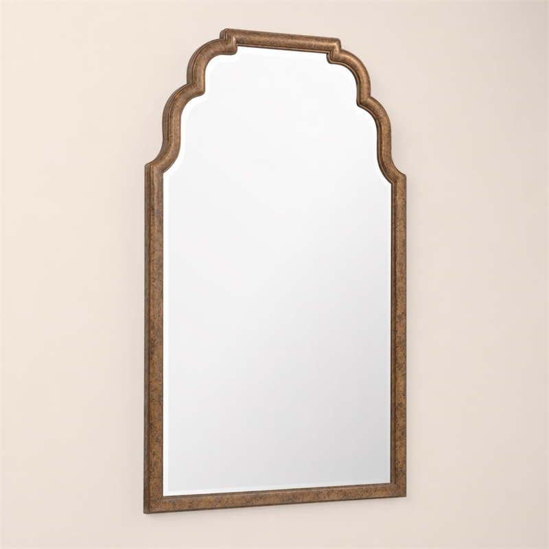 Bowery Hill Archives Tall Mirror with Natural Wood Frame
