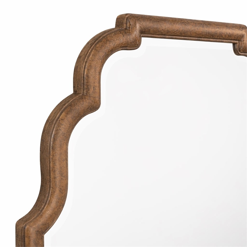 Bowery Hill Archives Tall Mirror with Natural Wood Frame