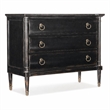 Bowery Hill 3-Drawer Wood Chest in Black Cherry Finish