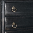 Bowery Hill 3-Drawer Wood Chest in Black Cherry Finish