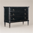 Bowery Hill 3-Drawer Wood Chest in Black Cherry Finish