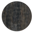 Bowery Hill Mango Wood Round Pedestal Cocktail Table in Black