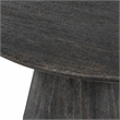 Bowery Hill Mango Wood Round Pedestal Cocktail Table in Black
