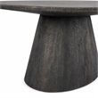 Bowery Hill Mango Wood Round Pedestal Cocktail Table in Black