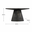 Bowery Hill Mango Wood Round Pedestal Cocktail Table in Black