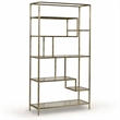 Bowery Hill Glass 8-Shelf Etagere with Silver Finish and Iron Frame