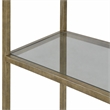 Bowery Hill Glass 8-Shelf Etagere with Silver Finish and Iron Frame