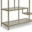 Bowery Hill Glass 8-Shelf Etagere with Silver Finish and Iron Frame