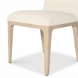 Bowery Hill Upholstered Side Chair in Ivory with Wood Base
