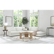 Bowery Hill Round Cocktail Table in Medium Natural Brown Wood Finish